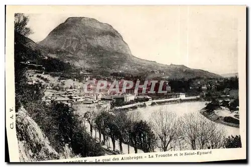 Grenoble - Le Quai des Allobroges - La Tronche et le Saint Eynard - Ansichtskarte AK