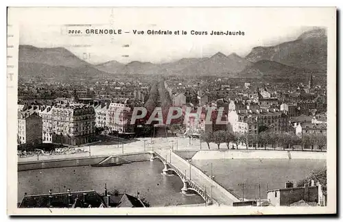 Dauphine - Grenoble - Vue Generale et le Cours Jean Jaures - Ansichtskarte AK