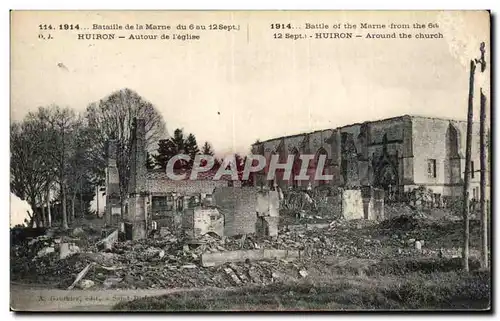 Cartes postales Militaria Huiron Autour de l eglise