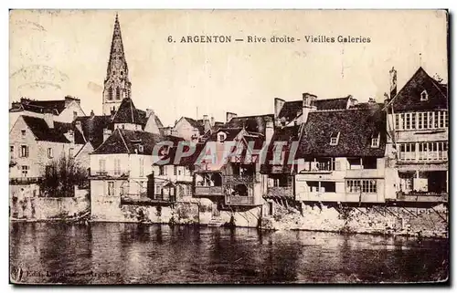 Argenton - Rive droite - Vieilles Galeries - Ansichtskarte AK