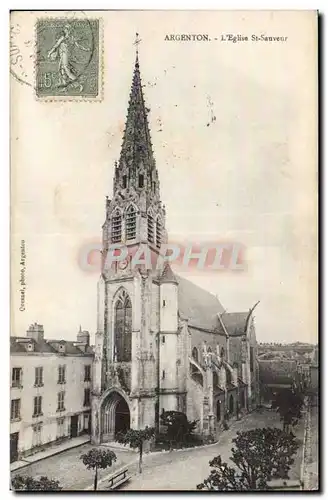 Argenton - Eglise Saint Sauveur - Ansichtskarte AK