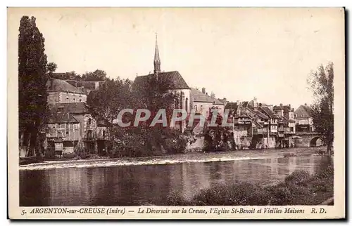 Argenton sur Creuse - Le Deversoir sur la Creuse - L Eglise St Benoit - Cartes postales