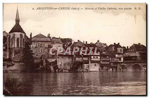 Argenton sur Creuse - Maisons et Vieilles Galeries - Cartes postales