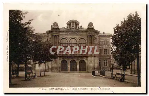 Chateauroux - Place Gambetta Theatre municipal - Ansichtskarte AK