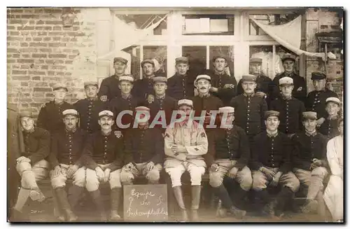 CARTE PHOTO Militaria Soldats Equipe des indomptables