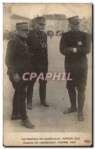 Ansichtskarte AK Militaria Les generaux de Castelnau Joffre Pau