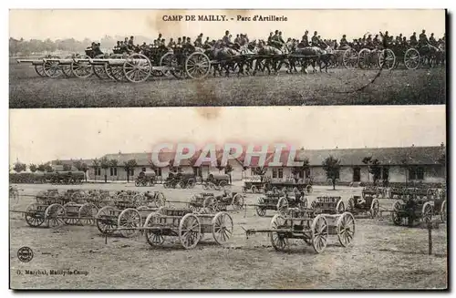 Cartes postales Militaria Camp de Mailly Parc d artillerie