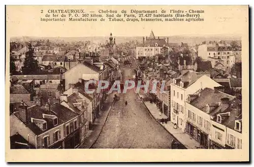 Chateauroux - Chef lieu de Departement de l Indre Chemin - Ansichtskarte AK