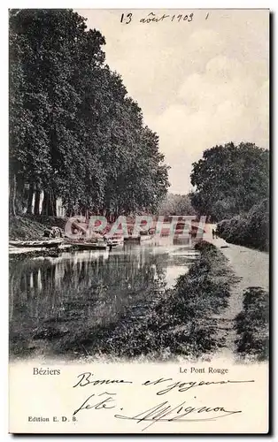 Beziers - Le Pont Rouge - Ansichtskarte AK