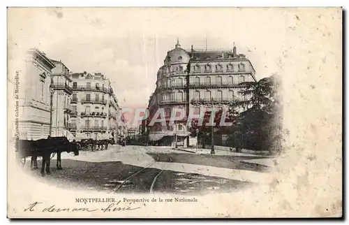 Montpellier - Perspective de la rue Nationale - Ansichtskarte AK