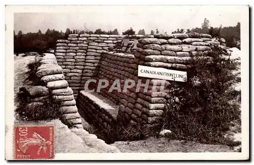 Ansichtskarte AK Militaria Guerre de 1914 Canadian Front line