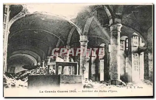 Ansichtskarte AK Militaria Guerre de 1914 Interieur des halles d Ypres