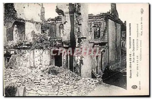 Ansichtskarte AK Militaria Verdun bombarde Rue des Capucines