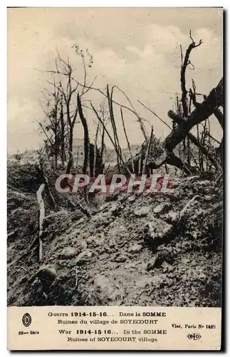 Ansichtskarte AK Militaria Dans la Somme Ruines du village de Soyecourt