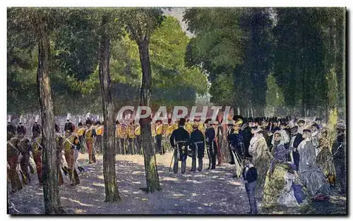 Cartes postales Militaria Musee de l armee Paris La revue des Guides dans le parc de St Germain sous le second E