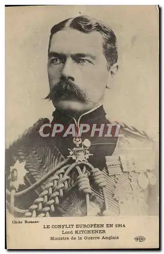 Ansichtskarte AK Militaria le conflit europeen en 1914 lord Kitchener Ministre de la guerre anglais