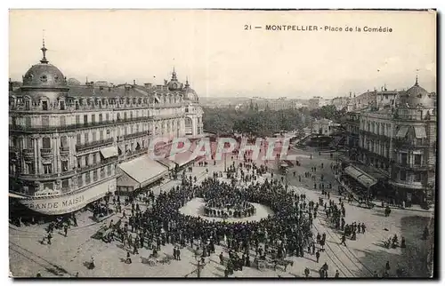 Cartes postales Montpellier Place de la Comedie