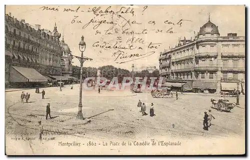 Cartes postales Montpellier Place de la Comedie de l esplanade