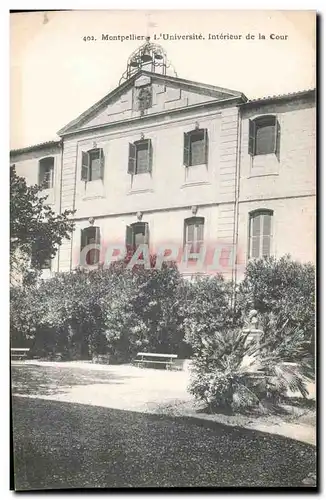 Cartes postales Montpellier L universite interieur de la cour