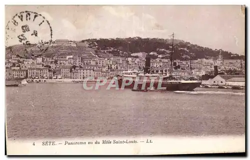 Cartes postales Sete Panorama vu du mole Saint louis