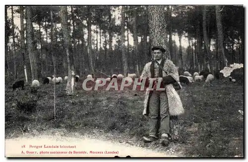 Cartes postales Berger landais Folklore Costume