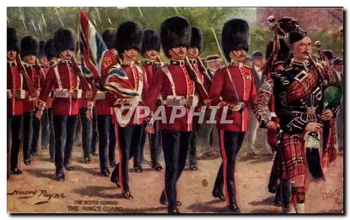 Cartes postales Militaria Yhe Scots Guards The King s guard