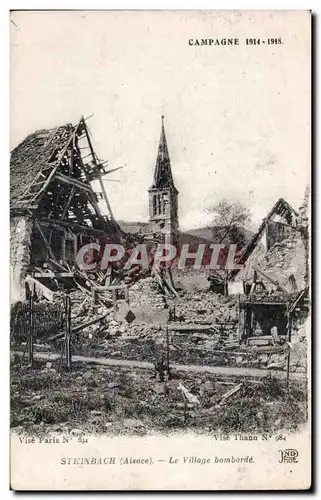 Cartes postales Militaria Steinbach Le village bombarde