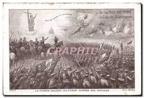 Cartes postales Militaria la France Soldat du Christ aupres des nations