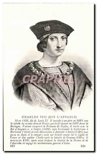 Familles Royales - Royal family - Charles VIII - Ansichtskarte AK