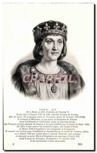 Familles Royales - Royal family - Louis XII - Ansichtskarte AK