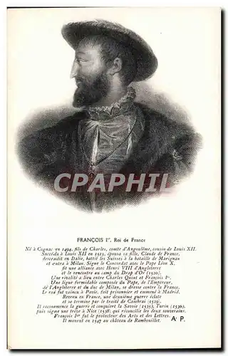 Familles Royales - Royal family - Francois I - Cartes postales