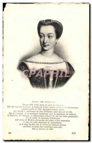 Familles Royales - Royal family - Diane de Poitiers - Cartes postales