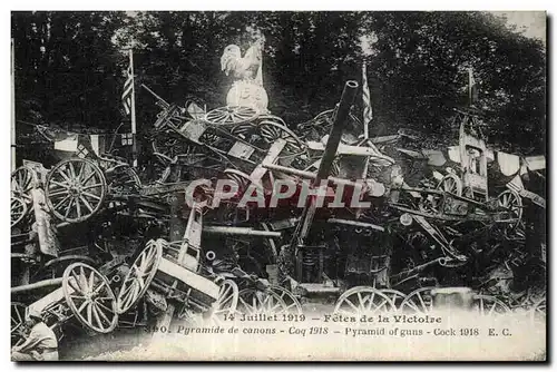 Paris - 8 - Fete de la Victoire - 14 Juillet 1919 - Pyramide de Canons - Cartes postales