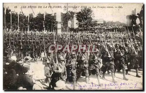 Paris - 8 - Fete de la Victoire - 14 Juillet 1919 - Les Troupes Noires - Ansichtskarte AK