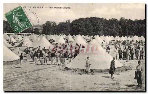 Cartes postales Militaria La guerre de 1914 Camp de Mailly Vue panoramique