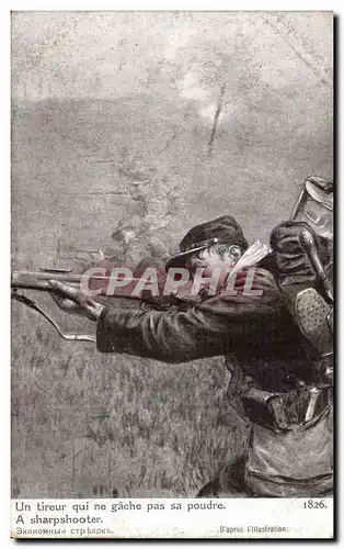 Ansichtskarte AK Militaria La guerre de 1914 Un tireur qui ne gache pas sa poudre