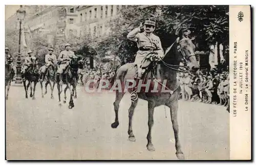 Paris - Fetes de la Victoire - 14 Juillet 1919 - Militaria - General Mangin - Ansichtskarte AK