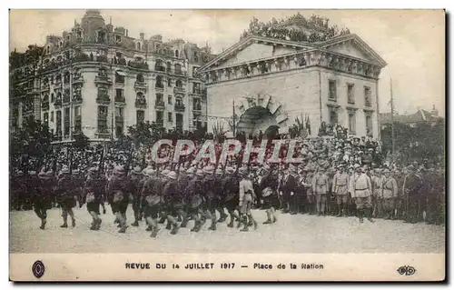 Paris - Revue du 14 Juillet 1917 - Militaria - Place de la Nation - Cartes postales