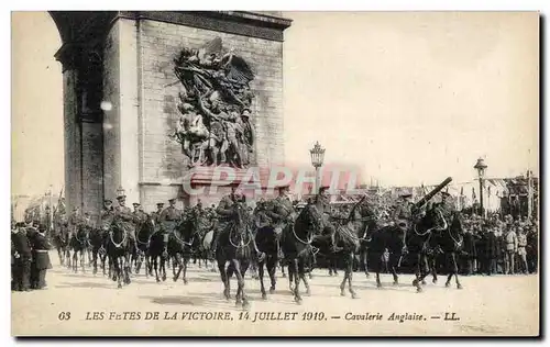 Paris - Fetes de la Victoire - 14 Juillet 1919 - Militaria - Cavalerie Anglaise - Ansichtskarte AK