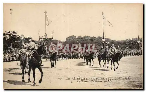 Paris - Fetes de la Victoire - 14 Juillet 1919 - Militaria - Le General Hirschauer - Ansichtskarte AK