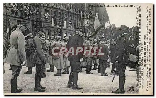 Paris - Fetes de la Victoire - 14 Juillet 1919 - Militaria - Joffre Foch et Petain - Ansichtskarte AK