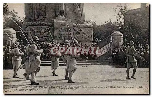 Paris - Fetes de la Victoire - 14 Juillet 1919 - Le Salut aux Morts - Cartes postales