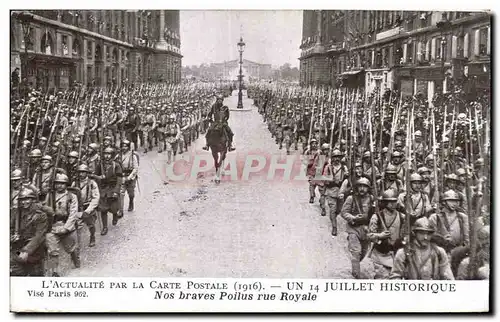 Paris - Militaria - 1916 - Nos Braves Poilus - Rue Royale - Cartes postales