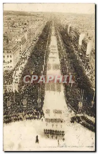 Cartes postales Militaria Paris Fetes de la Victoire 14 juillet 1919 Champs Elysees