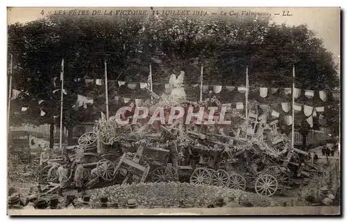 Ansichtskarte AK Militaria Paris Fetes de la Victoire 14 juillet 1919 le coq vainqueur