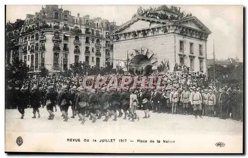 Ansichtskarte AK Militaria Paris Fetes de la victoire 14 juillet 1919 Place de la Nation