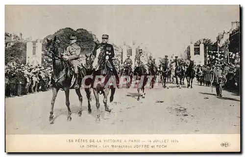 Ansichtskarte AK Militaria Paris Fetes de la victoire 14 juillet 1919 Le defile Foch Joffre