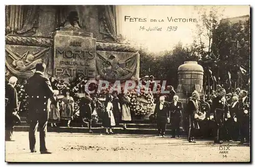 Ansichtskarte AK Militaria Paris Fetes de la victoire 14 juillet 1919