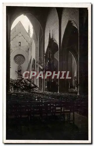 Cartes postales Militaria Eglise detruite Guerre de 1914