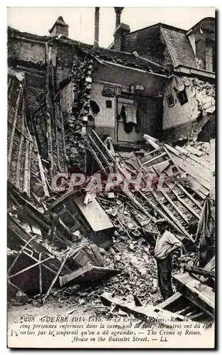 Cartes postales Militaria Guerre de 1914 Le crime de Reims